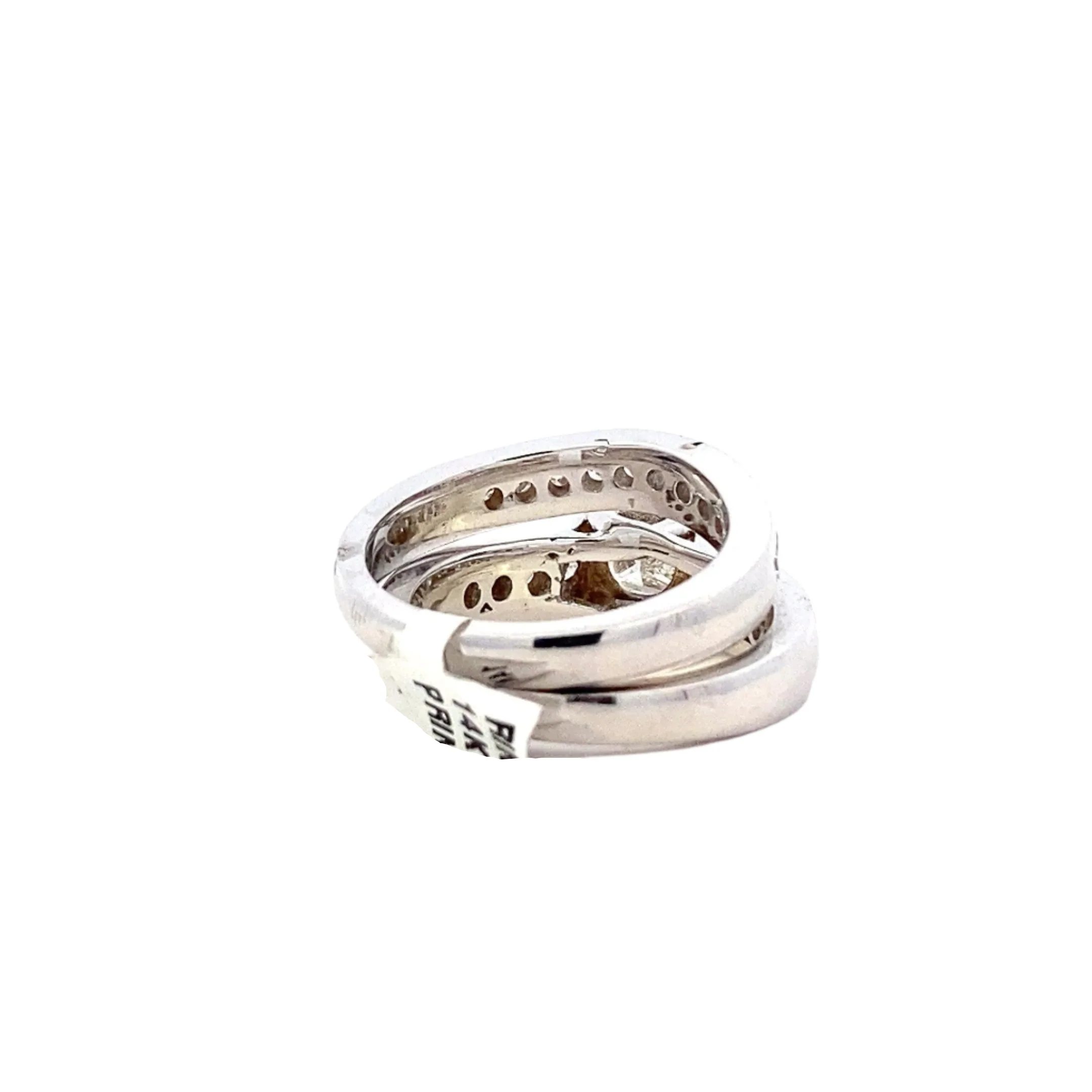 14K White Gold Diamond Engagement & Wedding Ring Set - 1.84ct - Image 3