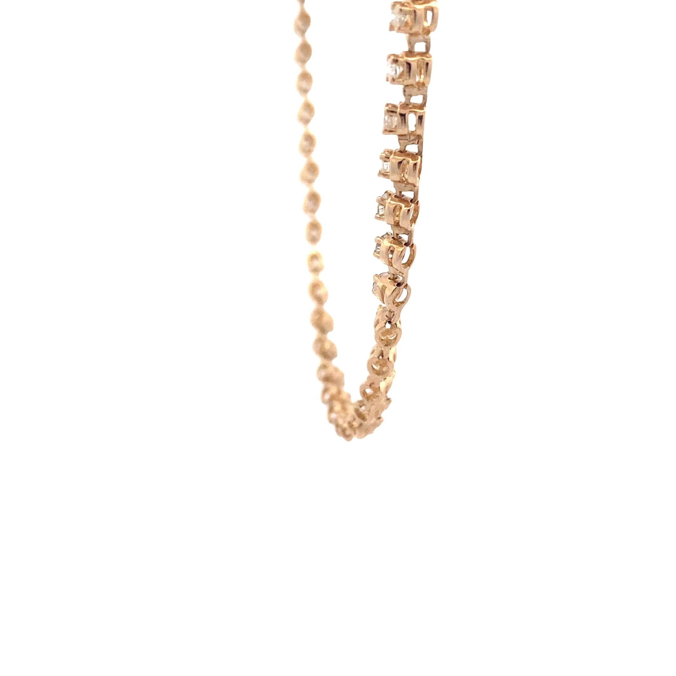 14K Yellow Gold Diamond Tennis Bracelet - 2.0ct - Image 4