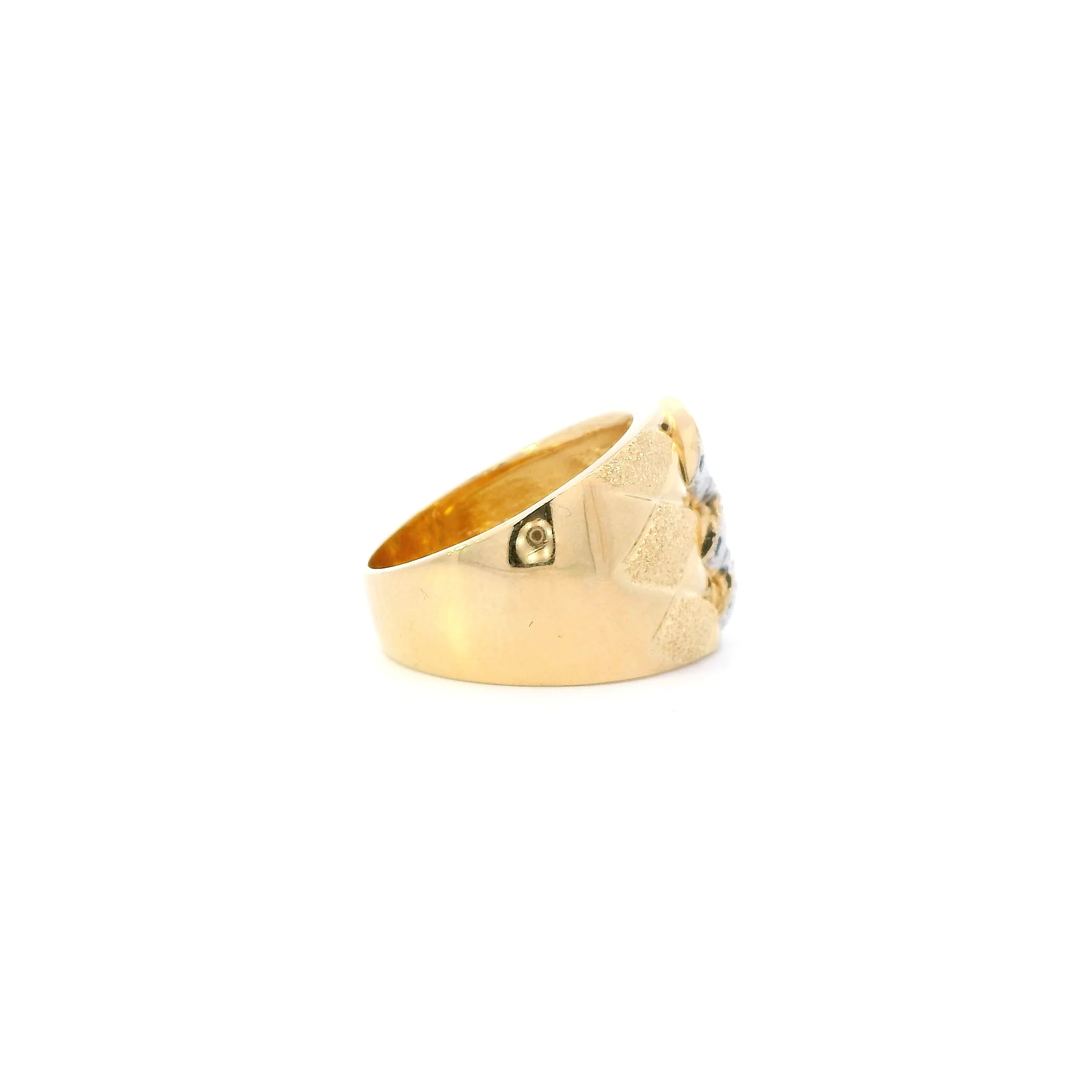 18K Yellow Gold Blue Sapphire Band - Image 4