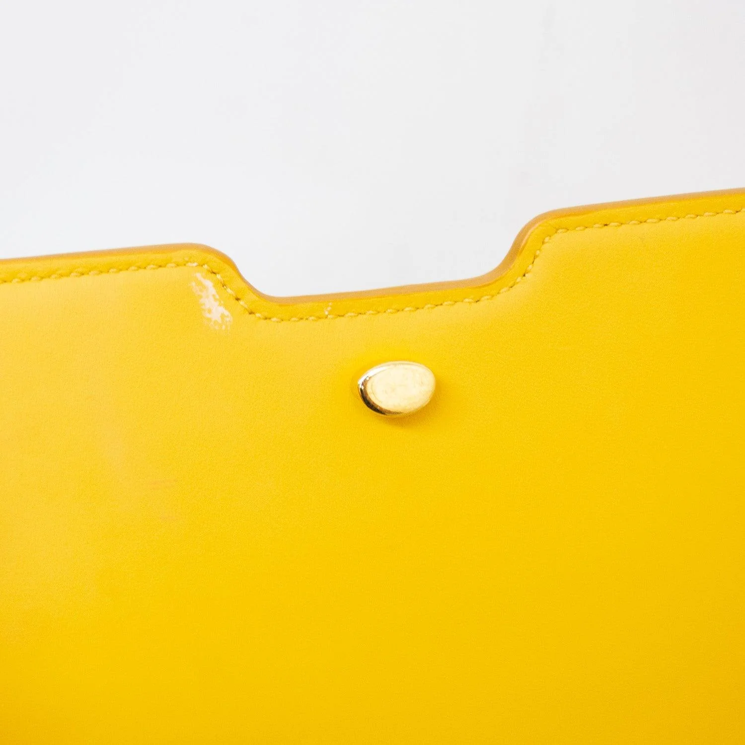 Burberry Mini Elongated TB Embossed Leather Crossbody Bag - Lemon/Marigold - Image 11