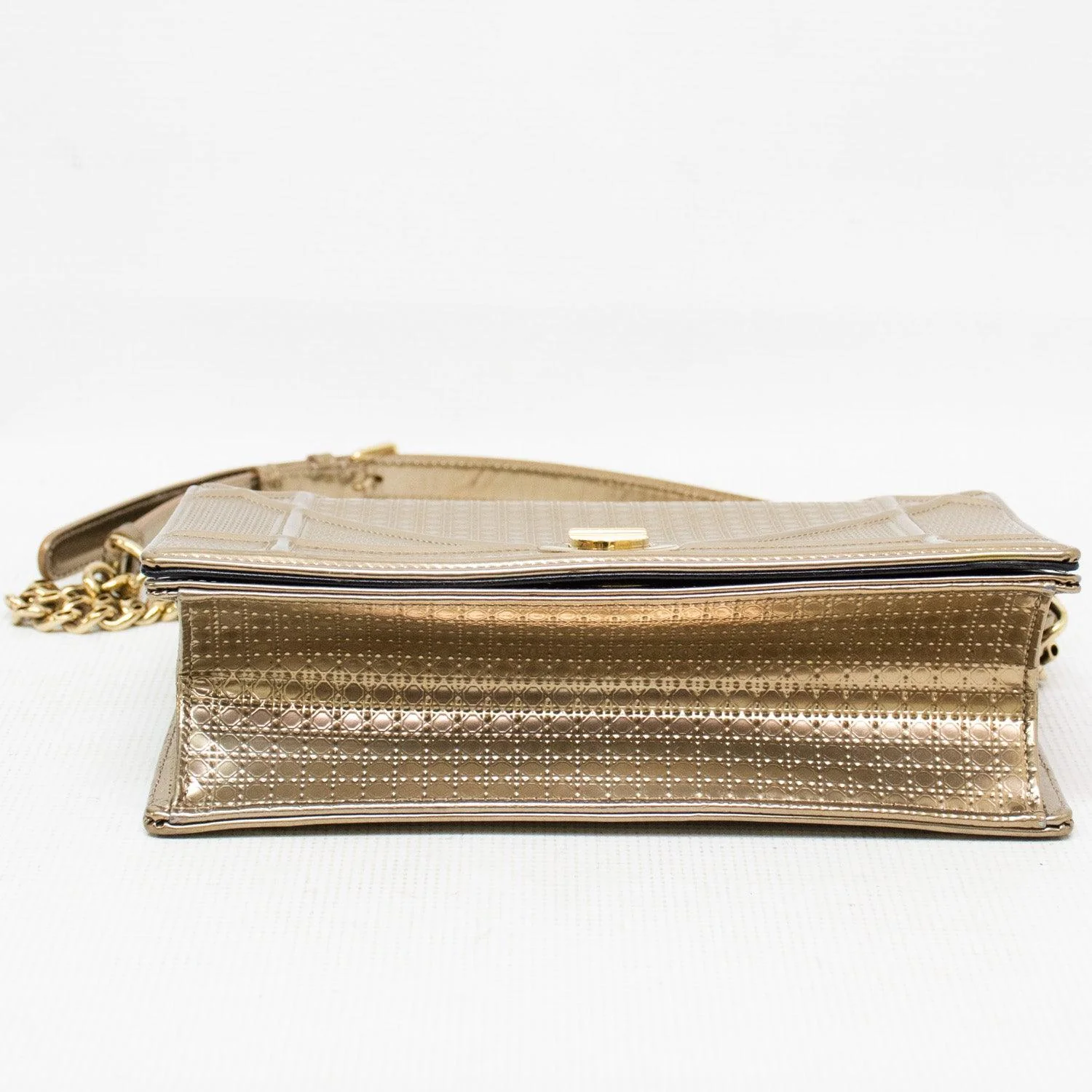 Dior Micro Cannage Diorama - Gold Metallic Purse - Medium - Image 6