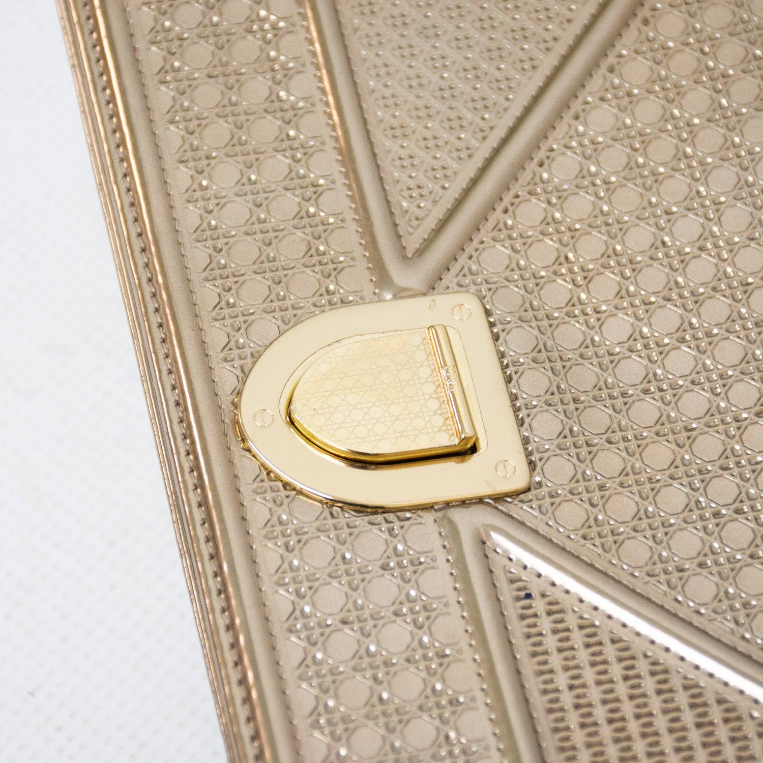 Dior Micro Cannage Diorama - Gold Metallic Purse - Medium - Image 8