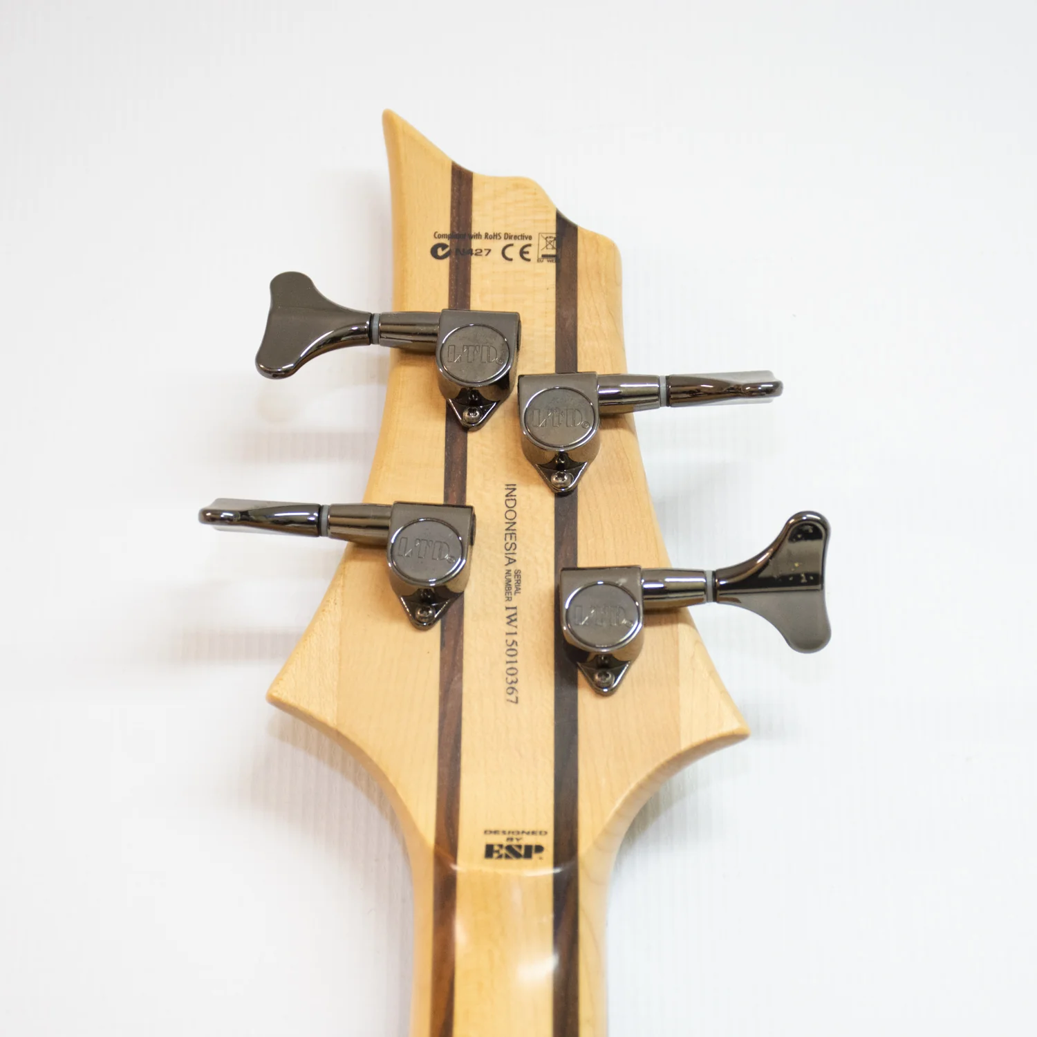 ESP LTD B-204SML Fretless Electric Bass Guitar - Natural - Image 6