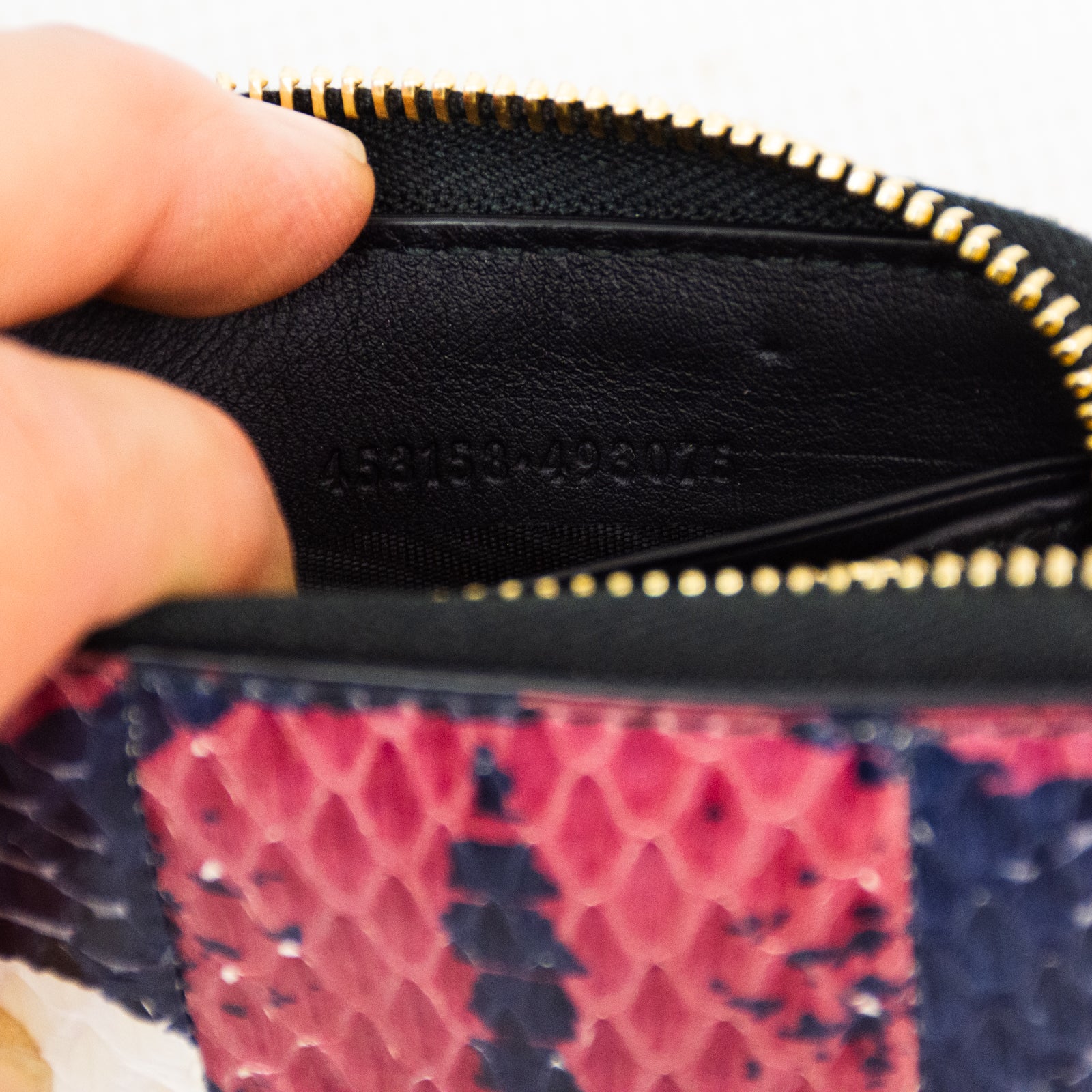 Gucci 453158 Python Zip Around Wallet - Image 10