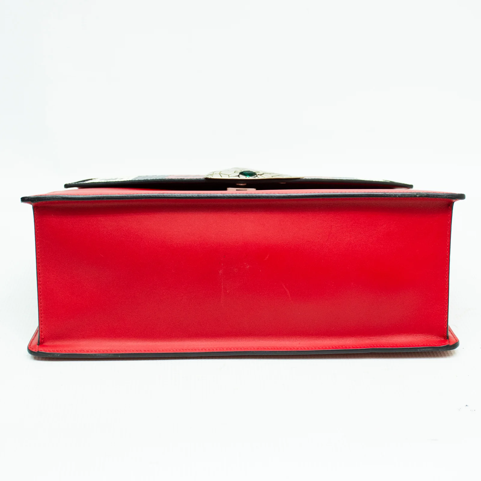 Gucci 453750 Shoulder Handbag 2-Way Lilith Bamboo Coral Snake - Red Leather - Image 8