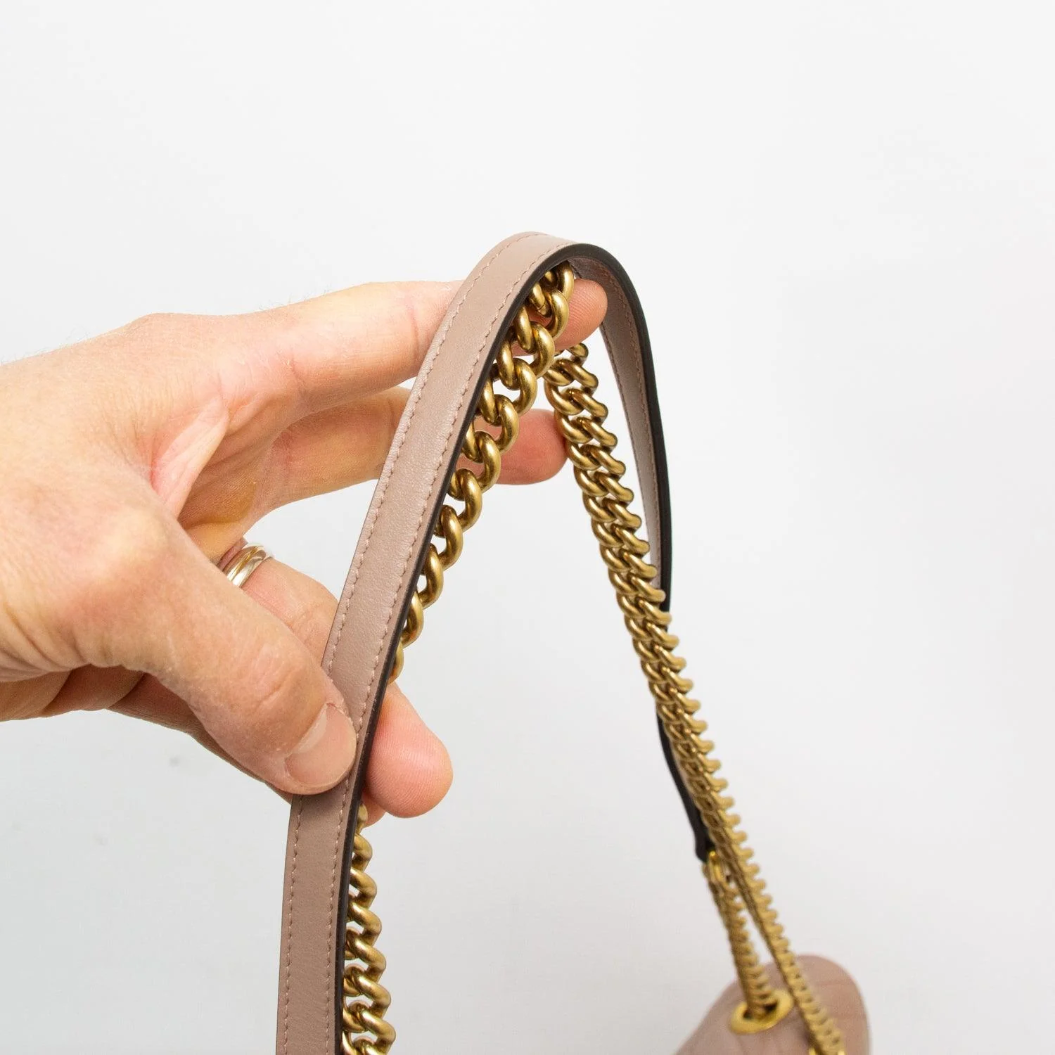 Gucci Marmont Large Matelasse Dusty Pink/Tan Purse - 631764 - Image 12