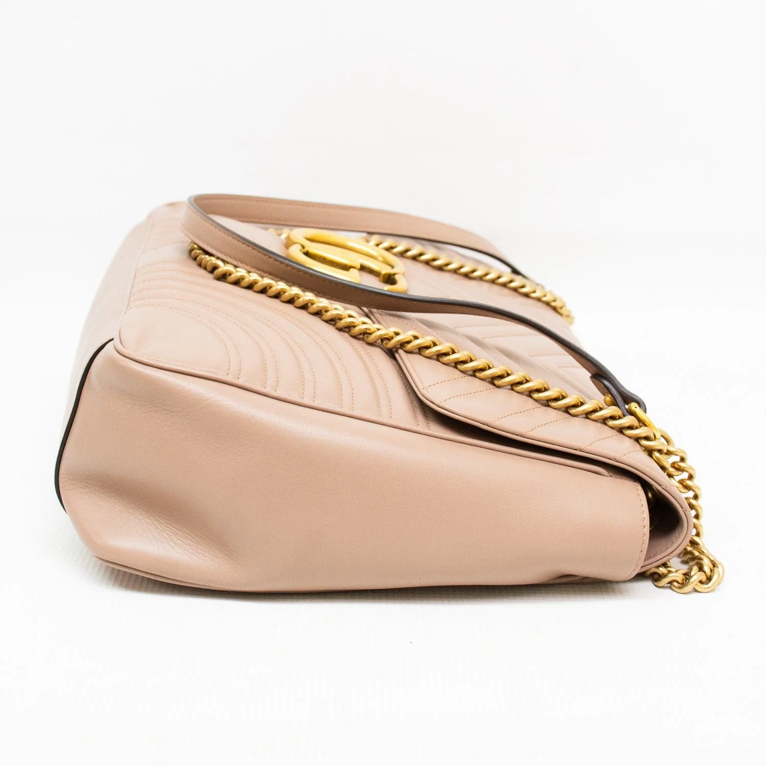 Gucci Marmont Large Matelasse Dusty Pink/Tan Purse - 631764 - Image 3