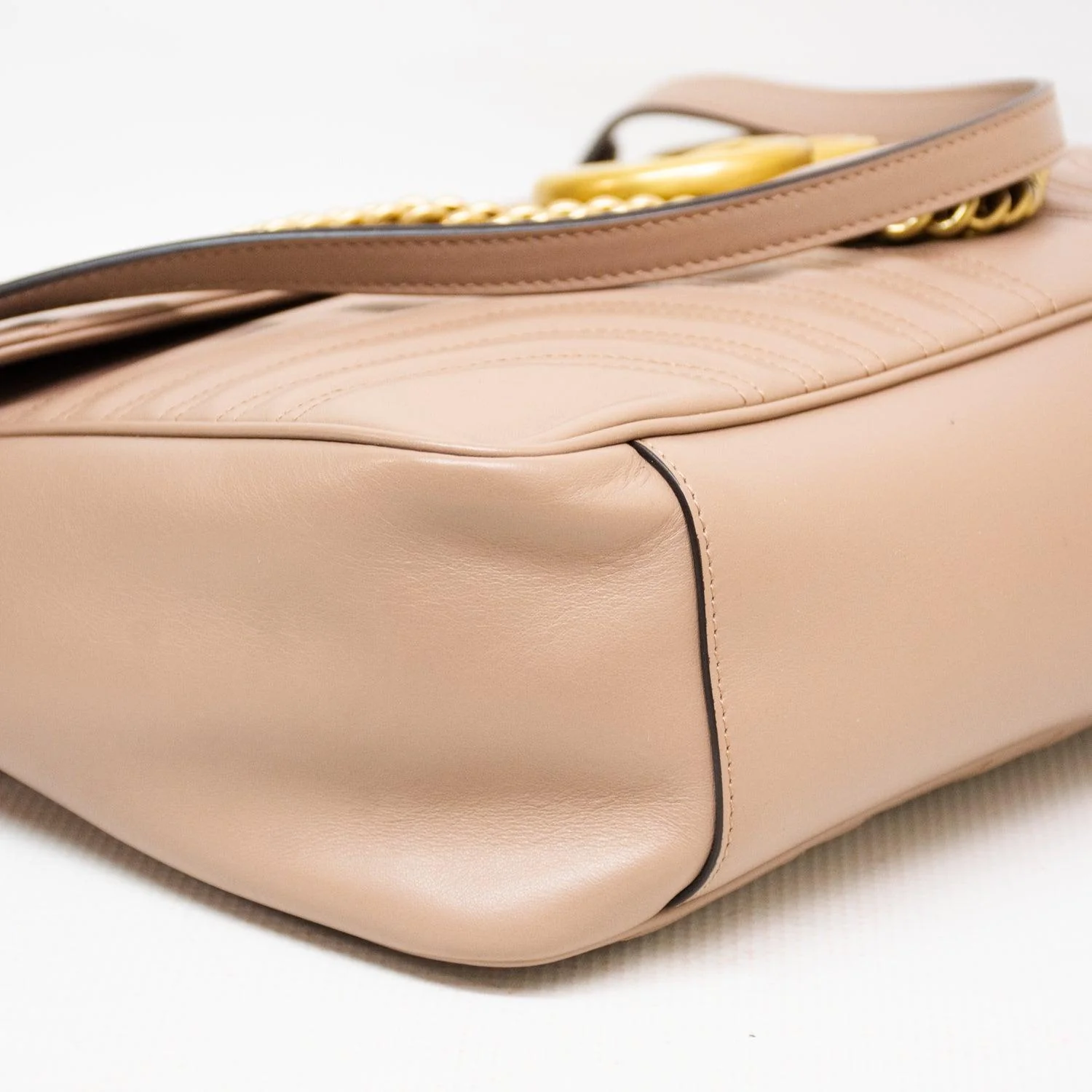 Gucci Marmont Large Matelasse Dusty Pink/Tan Purse - 631764 - Image 4