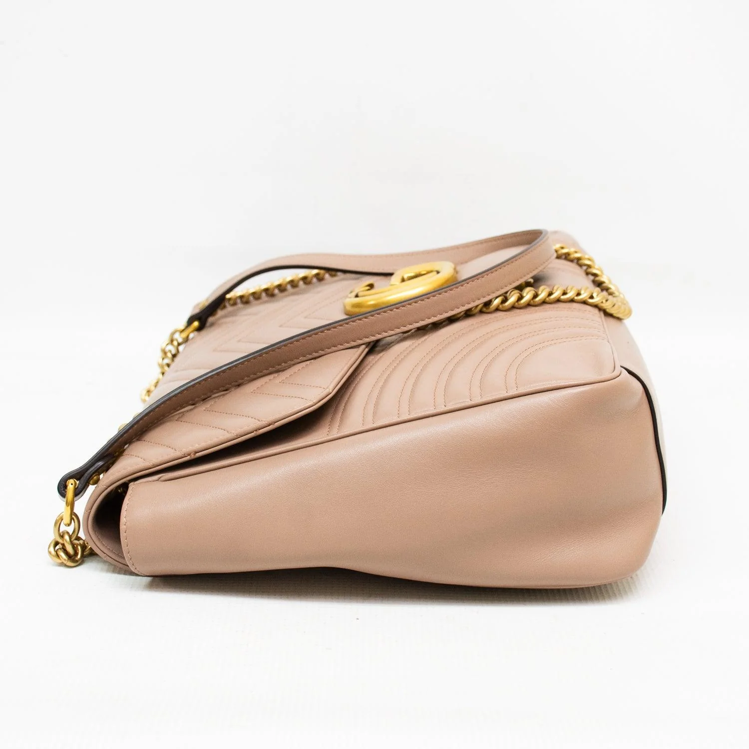 Gucci Marmont Large Matelasse Dusty Pink/Tan Purse - 631764 - Image 5