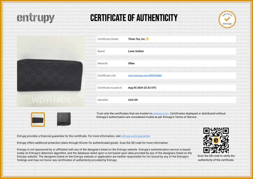 Louis Vuitton N63548 Damier Infini Zippy Wallet - Image 9