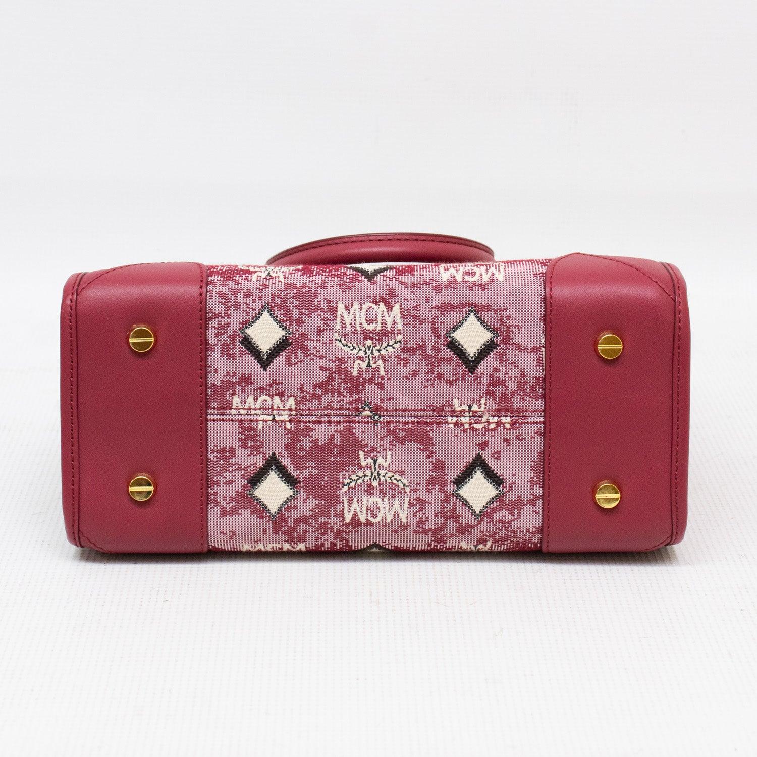 MCM Vintage Jaquard Monogram Canvas 2-Way Bag - MWTBATQ02RE001 - Image 5