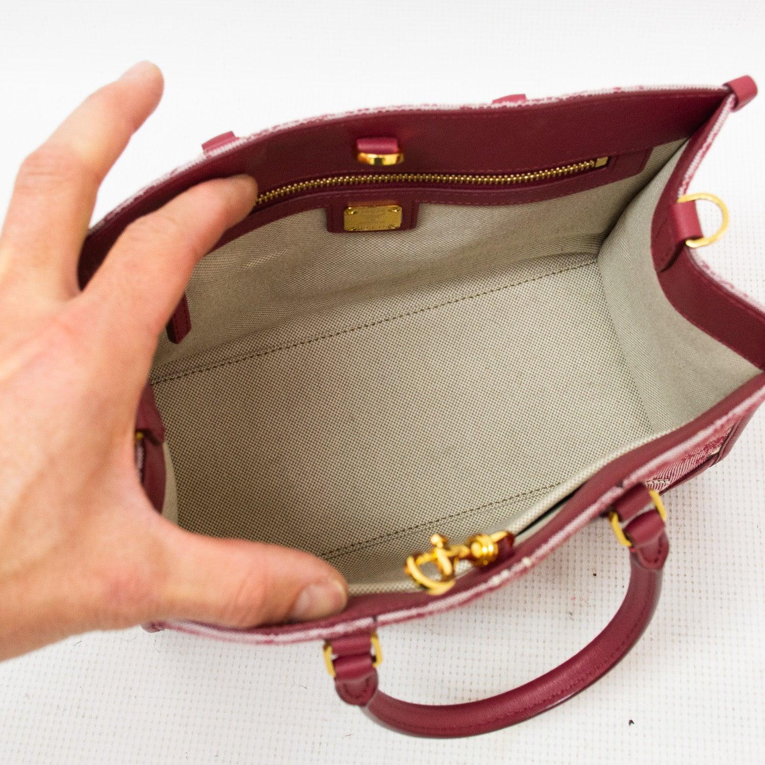 MCM Vintage Jaquard Monogram Canvas 2-Way Bag - MWTBATQ02RE001 - Image 9