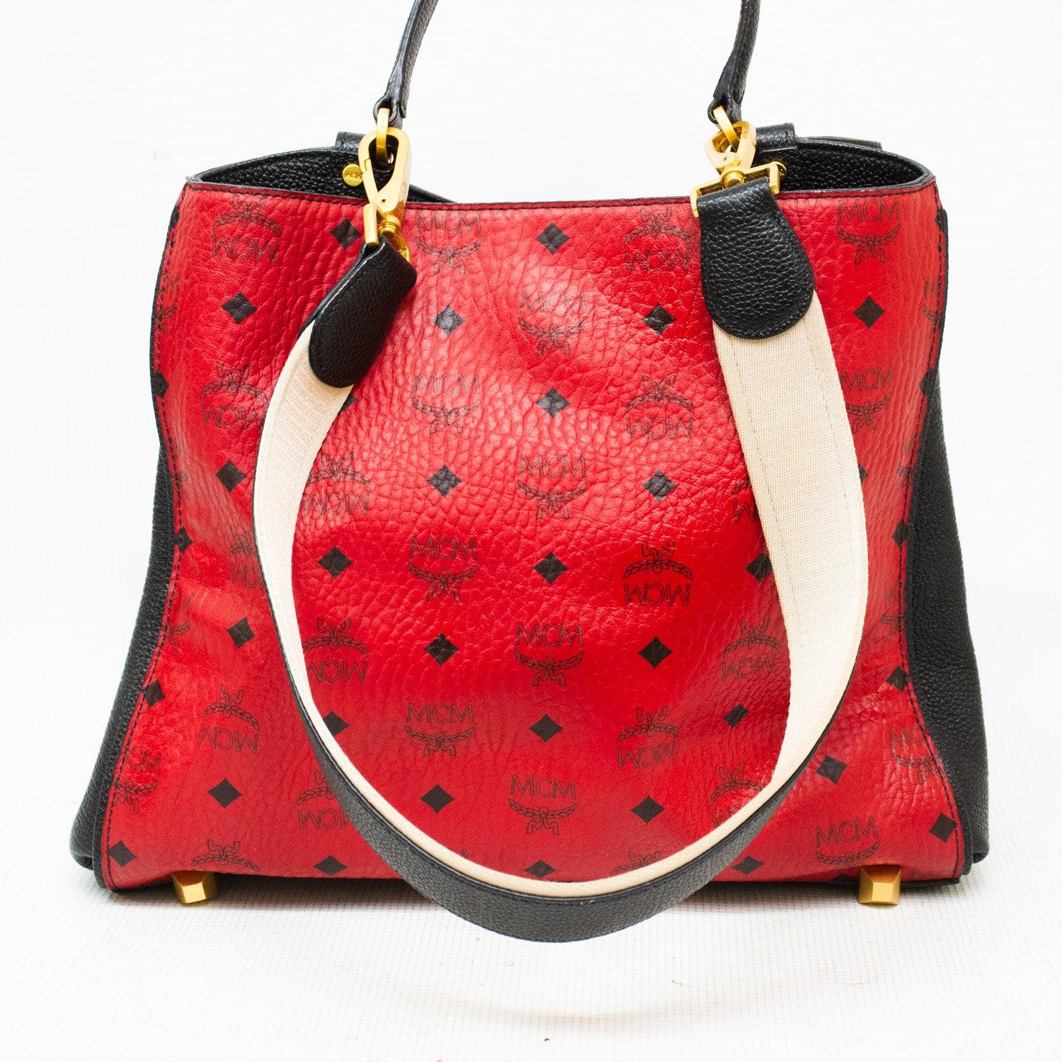 MCM Visetos Corina Tote Shoulder Bag - MWS8SF016RU - Image 7