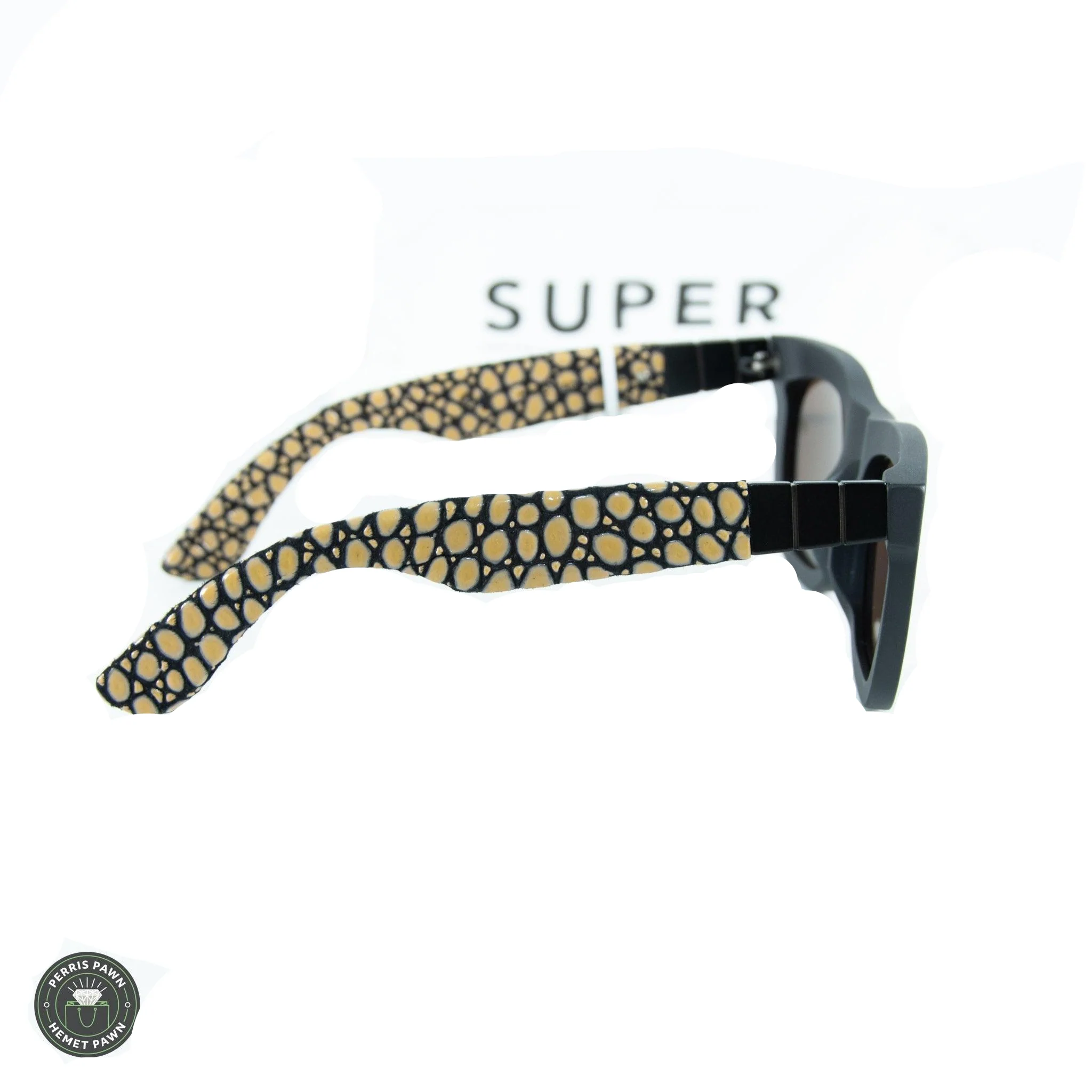 Retrosuperfuture Black Modified Square Sunglasses w/ Case - Image 3