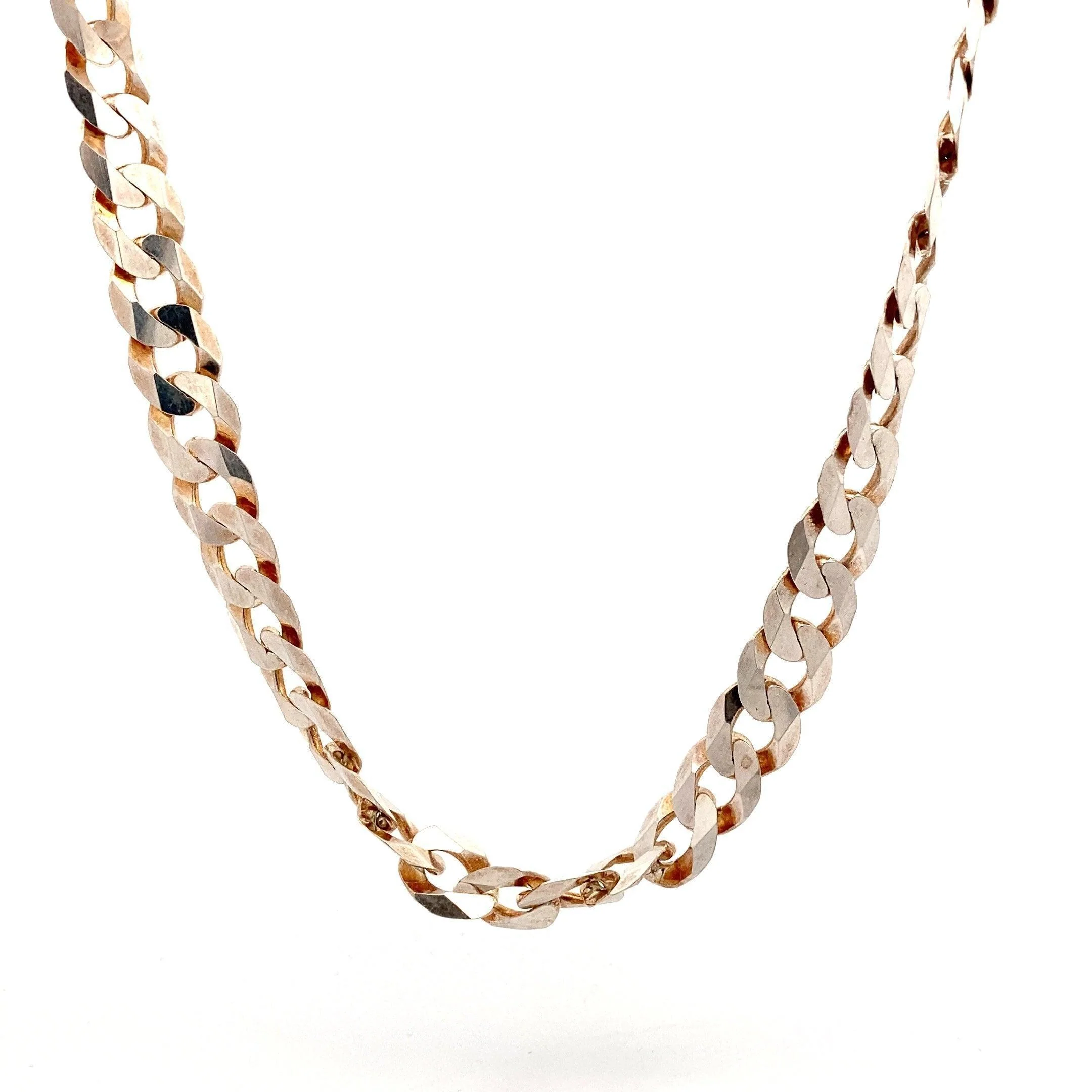 Sterling Silver 22", 9MM SV Curb Chain - Image 3